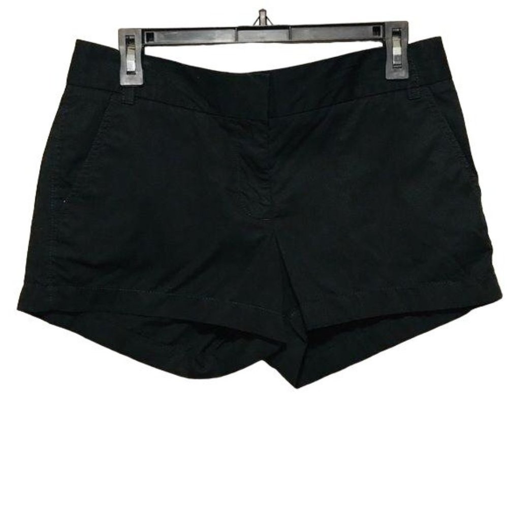 J. Crew Black Chino Broken In Cotton Shorts Size 6